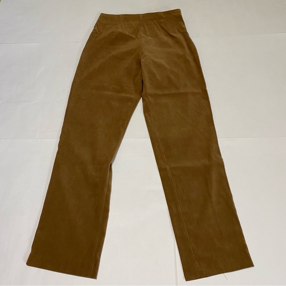 Cactus Flower Brown Suede Pants